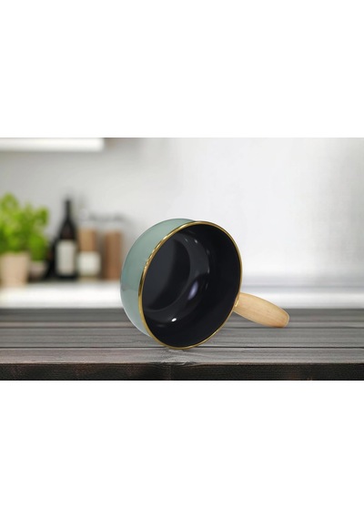 Soft Green Emaye Ahşap Kulplu Mini Tava Belirtilmemiş