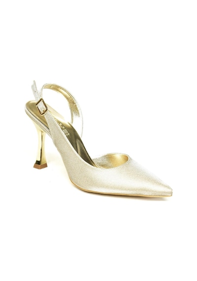 Fox Shoes U820337014 Altın Sim Kalın Topuklu Kadın Abiye Ayakkabı Altın