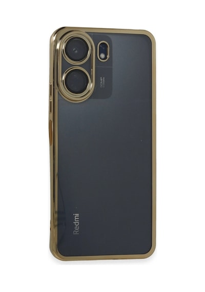 Xiaomi Redmi 13c Kılıf Razer Lensli Silikon - Gold Altın