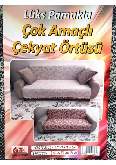 Başaran Çok Amaçlı Pamuklu Çekyat Veya Koltuk Örtüsü