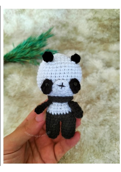 Amigurumi Minik Panda Anahtarlık Aksesuar Hediyelik Oyuncak Hayva
