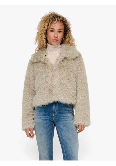 Only Onlmanny Faux Fur Jacket Otw Noos Kadın Gri Kaban - 15322406