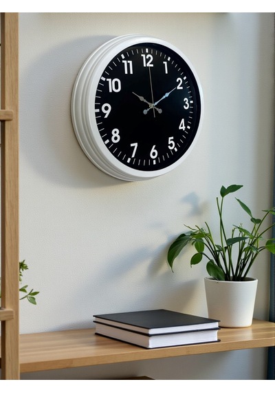 White Pure Kontrast 40 Cm Metal Duvar Saati Diğer