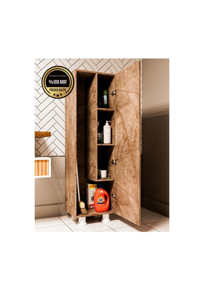 Elox Banyo Dolabı Raflı Farklı Tasarım Gri