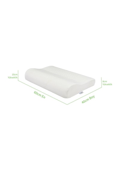 Viscofoam Hava Kanallı Ortopedik Boyun Destekli Yastık Visco Yastık 57x37x10-7cm