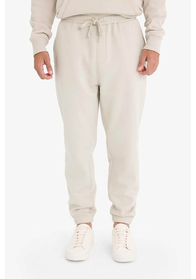 Defacto Regular Fit Beli Bağcıklı Cepli Paçası Lastikli Şardonlu Basic Düz Jogger Eşofman Altı E6326ax25aubg766 Bej