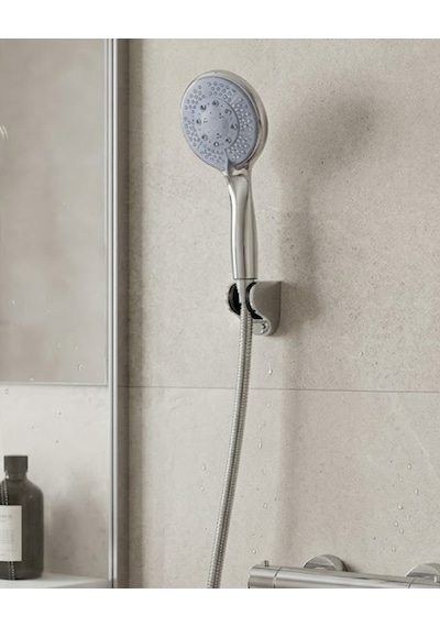 Çok Fonksiyonlu 4 Kademeli El Duşu Seti Spiral Hortumlu Banyo Duş Başlığı