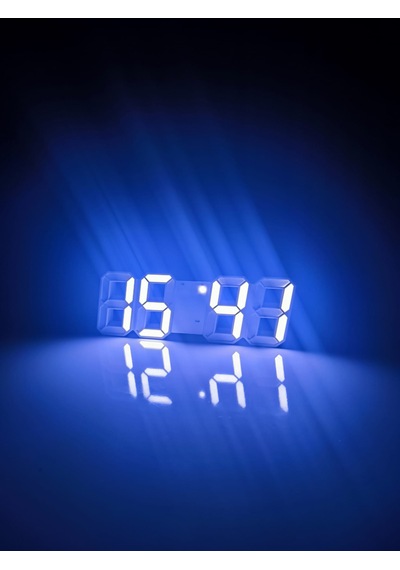 Zoko Dijital Saat 3d Dekoratif Saat-takvim-alarm Termometre 07 Beyaz