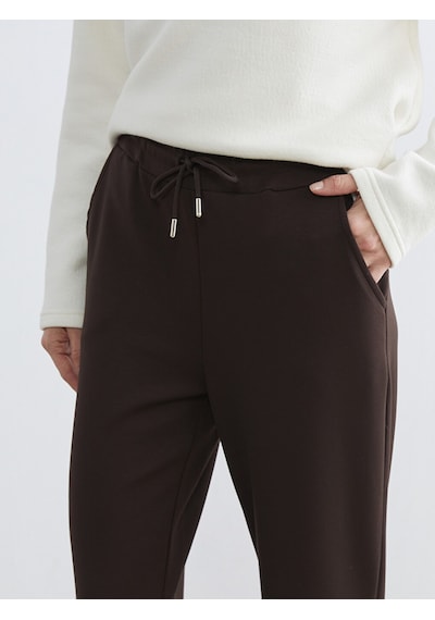 Lcw Everyday Kahverengi Beli Lastikli Kadın Jogger Eşofman Altı