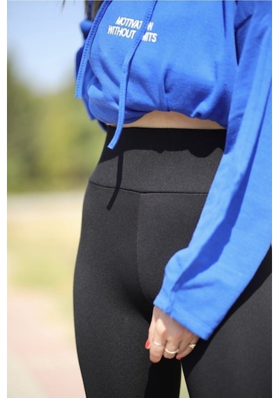 Fit & Fit Tayt Kadın Siyah Ekstra Yüksek Bel Geniş Kemer Korse Çelik Taytsiyahxl Siyah