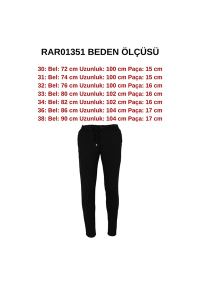 Modarar Erkek Jogger Pantolon Bel Bağcıklı Dar Kesim Rar01351 Siyah
