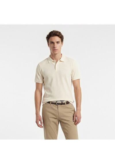 Nautica Erkek Krem Slim Fit Polo Yaka T-shirt Düz K65302t Krem