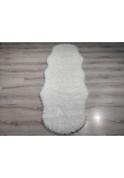 Yamalıhome Peluş Halı Apost Beyaz 75 x 200Cm Post Halı