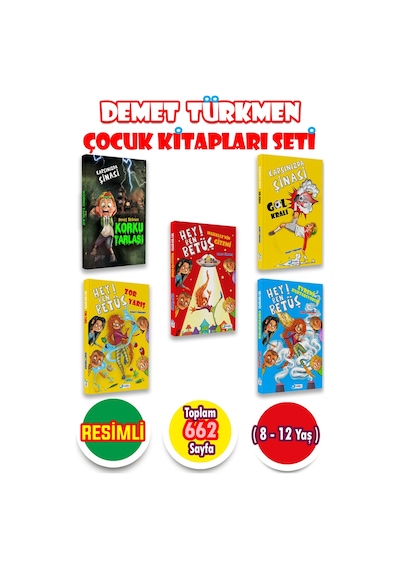 Demet Türkmen Çocuk Kitapları Seti 5 Kitap 662 Sayfa