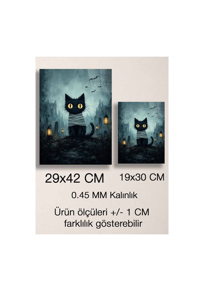 Mumya Kedi Ve Mezarlık Baskılı Metal Tablo Halloween Wall Art Cadılar Bayramı Dekoru Çok Renkli - 909186262 Çok Renkli - 909186262 Çok Renkli