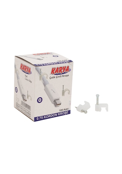 Ayt Karya 0 Numara 4 Mm Kroşe 100 Lü Paket 0.75 Yassı Kablolar İçin