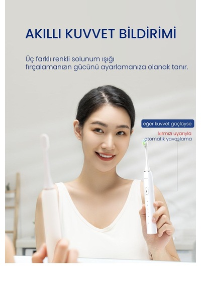 R101a Smart Sonik Şarjlı Diş Fırçası 180 Gün Şarj Süresi - Pembe - 648164602