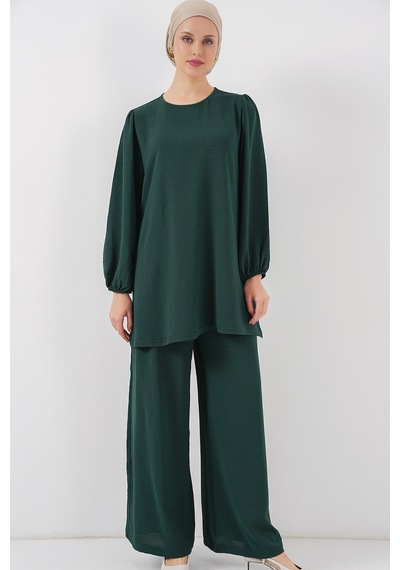 Bigdart Ayrobin Tunik Pantolon Alt Üst Takım 6712 - Zümrüt Yeşili