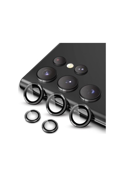 Görüntü Kalitesi Bozmayan Kamera Lens Koruyucu Safir Sapphire Siyah, S25 Ultra 50 x 22