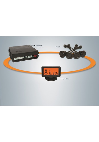 UNIQUE ® UPC 224 LCD Amber ( Turuncu ) Ekranlı Siyah Gözlü Park
