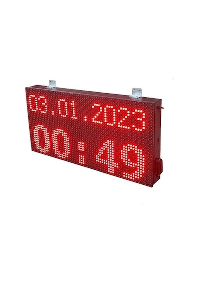 Dokunmatik Ekran Kumandalı Ayarlı Fabrika Atölye Saati Alarmlı Kasa Ölçüsü 32x64 Cm Çok Renkli