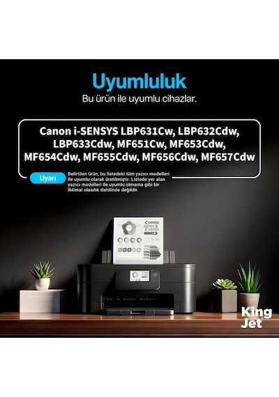 Kingjet Canon Uyumlu Crg-067 Sarı Standart Kapasiteli Tekli Çipli Uyumlu  Toner Mf657cdw