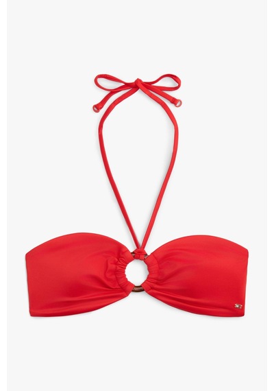 Tommy Hilfiger Kadın Boyundan Bağlamalı Turuncu Bikini Üstü-13347