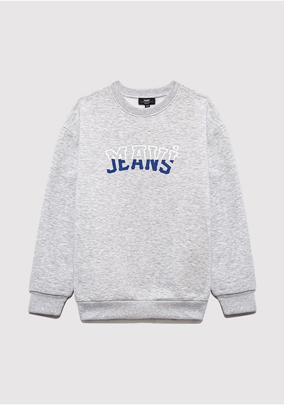 Mavi - Mavi Logo Baskılı Gri Sweatshirt 6s10031-85438