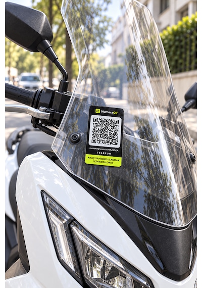 Numaraqr Qr Kodlu Araç Numaratörü Sticker Cam Içi