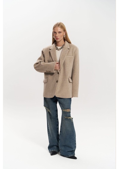 Mai Studios Co. Howell Taupe Blazer Ceket Taupe