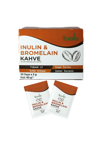 Fibrelle İnülin-bromelain Kahve  30 Adet 3 Gr Kutu Saşe 90 G Diğer