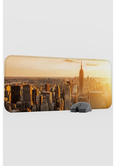 New York Amerika V2 70x30 Xl Gaming Kauçuk Kaymaz Taban Mouse Pad Fare Altlığı