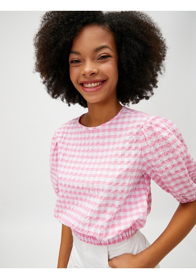 Koton Crop Bluz Balon Kollu Bisiklet Yaka Beli Lastikli Pembe Ekose 3sal60056ıw Pembe Ekoseli Pembe Koton Crop Bluz Balon Kollu Bisiklet Yaka Beli Lastikli Pembe Ekose 3sal60056ıw Pembe Ekoseli Pembe