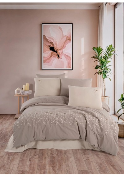 Punç Nakışlı Diamond Series Nevresim Takımı Çift Kişilik Ve Oda Kokusu  Kutulu Diva-dry Rose