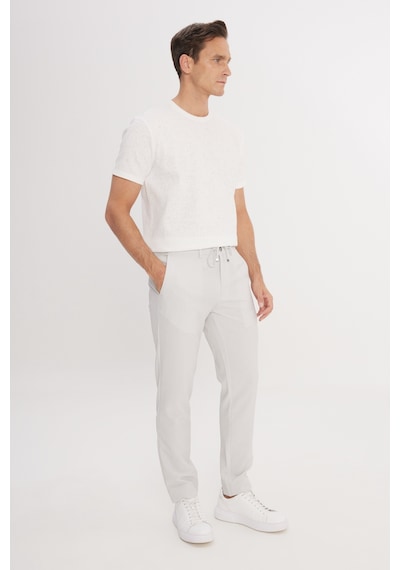 AC&Co / Altınyıldız Classics Erkek Grı Slim Fit Dar Kesim Beli Bağlamalı Çizgili Yan Cepli Casual Jogger Pantolon Gri AC&Co / Altınyıldız Classics Erkek Grı Slim Fit Dar Kesim Beli Bağlamalı Çizgili Yan Cepli Casual Jogger Pantolon Gri