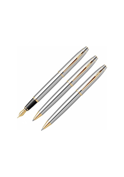 Scrikss Isminize Özel 35 Gold Krom 3 Lü Dolma+Tükenmez+Versatil K