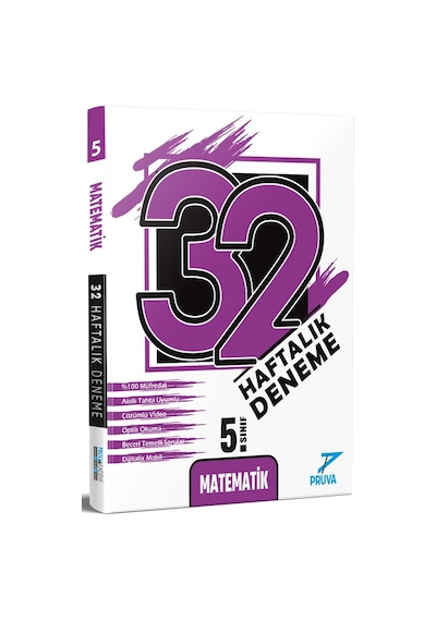 Pruva Akademi 2025 5. Sınıf Matematik 32 Haftalık Deneme Güncel Müfredat
