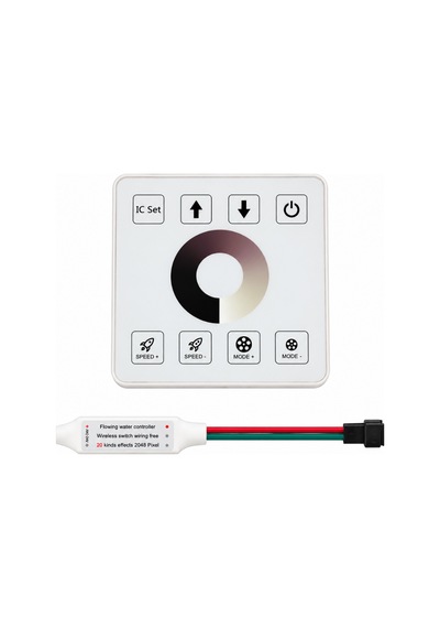12-24v Kablosuz Duvar Tipi Tek Renk Pixel Şerit Led Kontrol Paneli