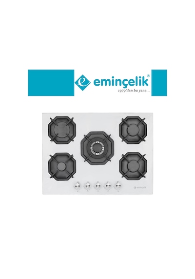 Eminçelik Ve Afm Boleo FM7601 - 22 386 WOK - FM3301W Beyaz Cam 3'lü Ankastre Set