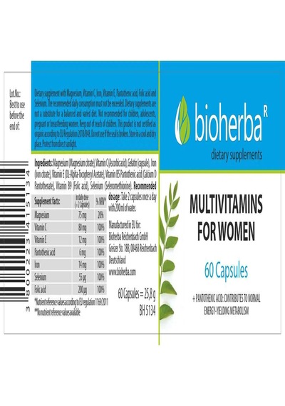 Bioherba Multivitamins For Women 60 Capsules