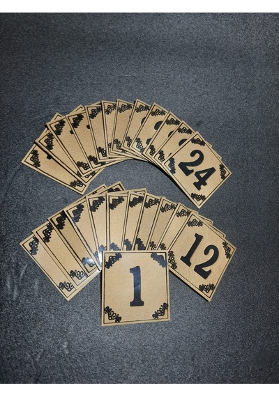 Kapı Numarası 6X6 Cm Yapışkanlı No 1'Den 24 E