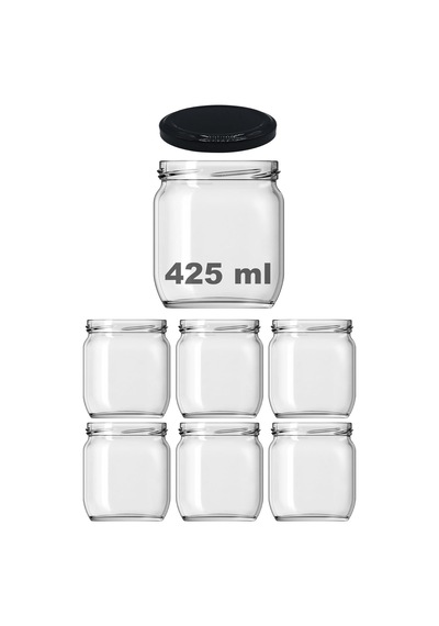 Afracam 10-1000 Ml Farklı Boyutlarda Kavanoz 10-1000 Arası Cc Konserve Metal Kapaklı Cam Kavanoz 6 Adet Şeffaf, 4 Diğer