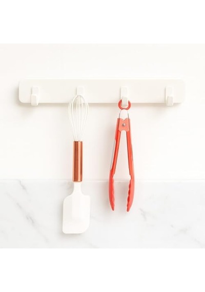 Duvar Askılığı 26 Cm 4 Kancalı Delmeden Montajlı Plastik Askı Banyo Mutfak Ve Kapı Arkası Kullanım Için Diğer