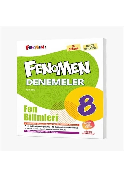 Fenomen 8. Sınıf Fen Bilimleri Deneme