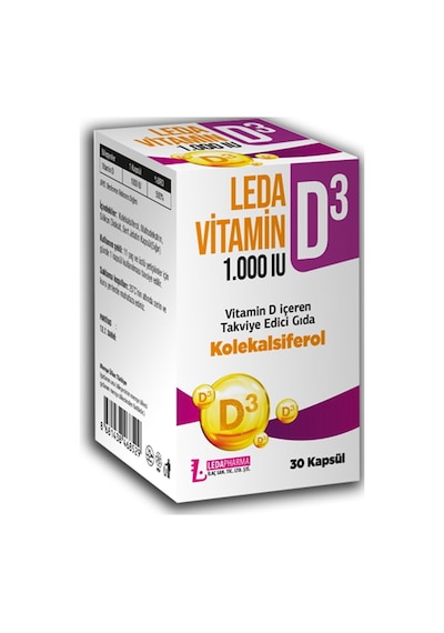 Leda Vitamin D3 30 Kapsül