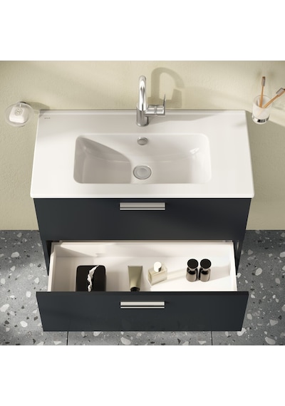 VitrA VitrA Mia 80 Cm Antrasit Çekmeceli Banyo Dolabı Takımı 75100 Antrasit