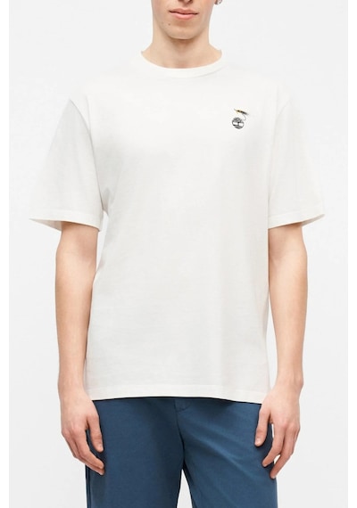 Timberland Comfortable Fit Erkek Beyaz Slogan T-shirt-15632