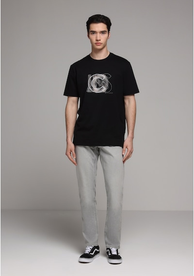 Colin's Colins Regular Fit Yuvarlak Yaka Düz Erkek Siyah Kısa Kol Tişört Cl1081617 Q1.v2 Blk