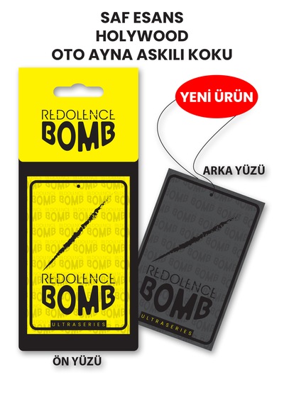 Oto Ayna Askılı İpli Kalın Karton Holywood Koku 10x6,5cm Safesans