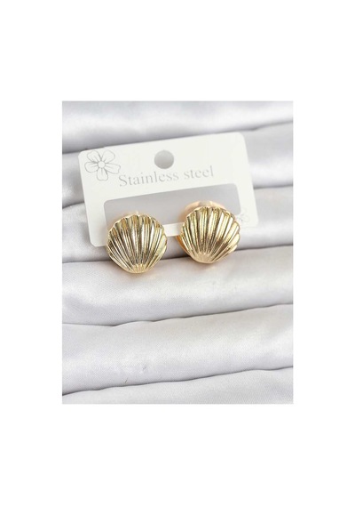 316l Çelik Gold Renk Deniz Kabuğu Model Kadın Küpe Tj-bkp11865 Evimdeyokyok